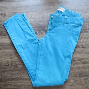 Hollister Turquoise Super Skinny Jeans ( 1 / w25 )